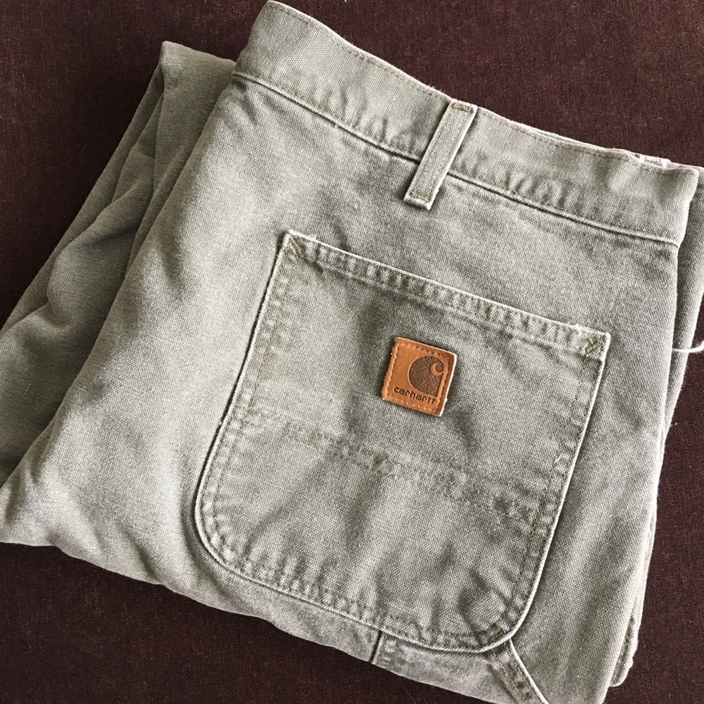 Men’s carhartt flannel lined carpenter jeans 36x31